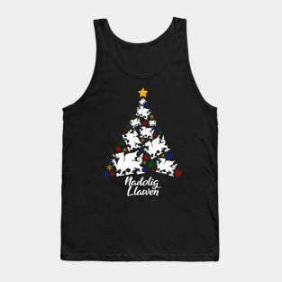 Nadolig Llawen Wales Welsh Cymru Merry Christmas Xmas Tree Tank Top